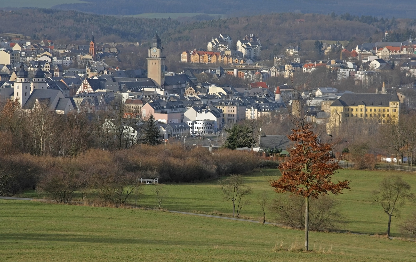 Blick auf Plauen