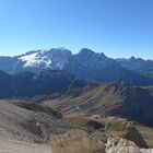 Blick auf Pordoijoch und Marmolata (Südtirol)