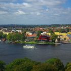 Blick auf Potsdam vom Flatowturm im Park Babelsberg.