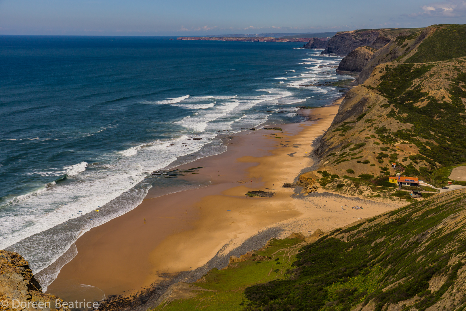 Blick auf Praia do Cordoama Portugal West Coast