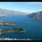 Blick auf Queenstown und den Lake Wakatipu