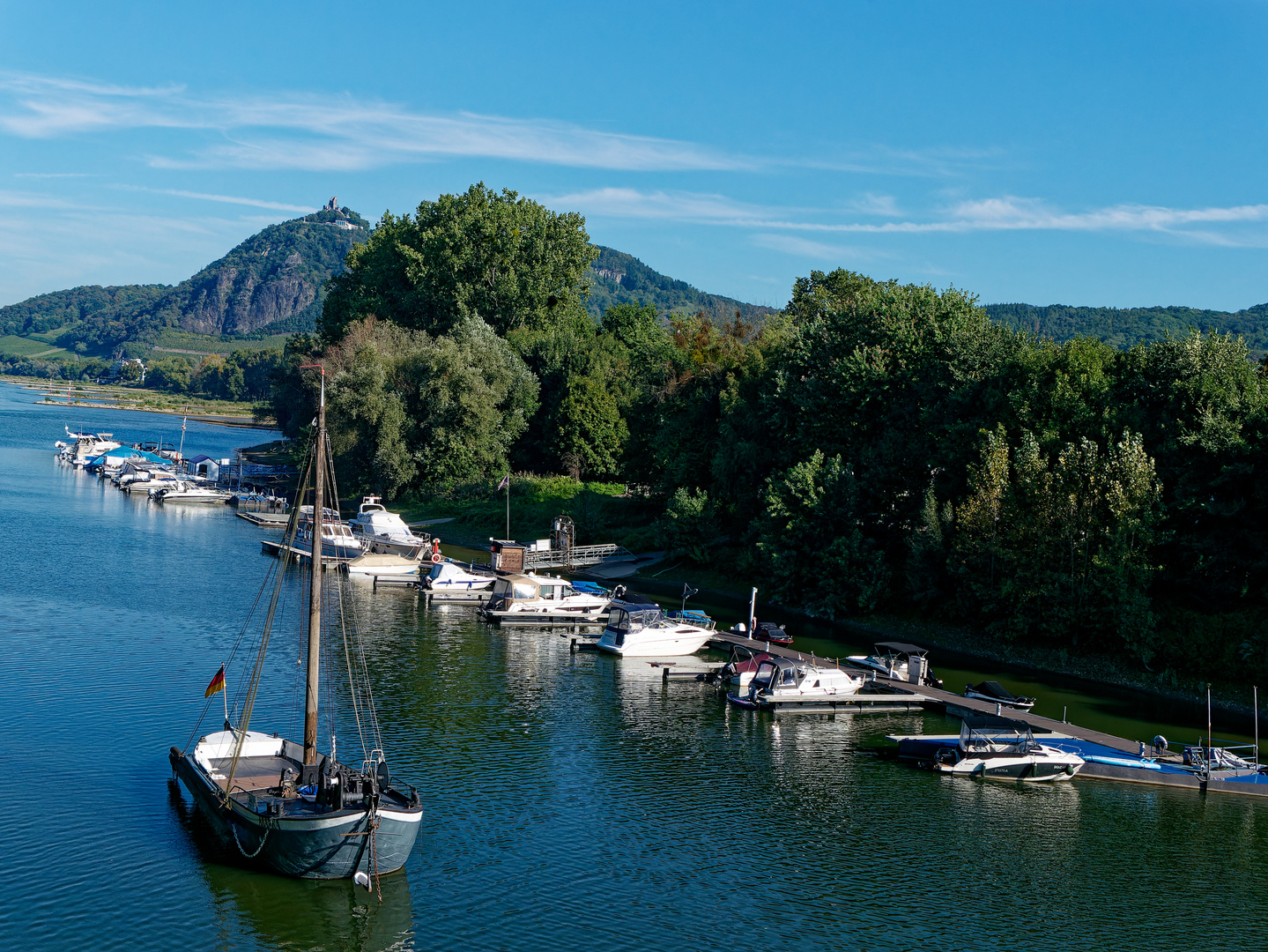 Blick auf Rhein und Drachenfels