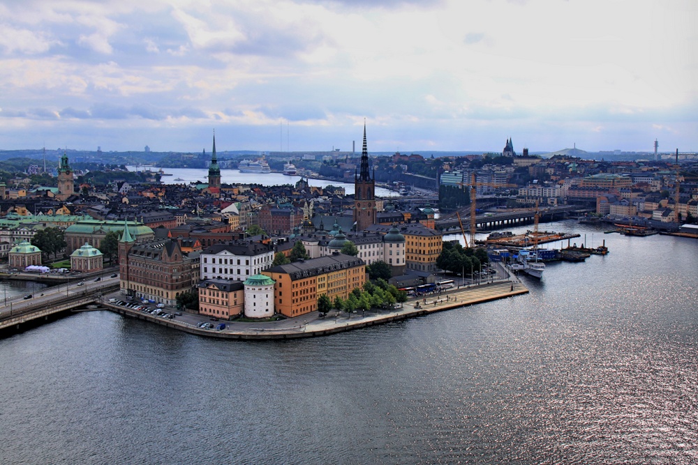 Blick auf Riddarholmen und Gamla Stan