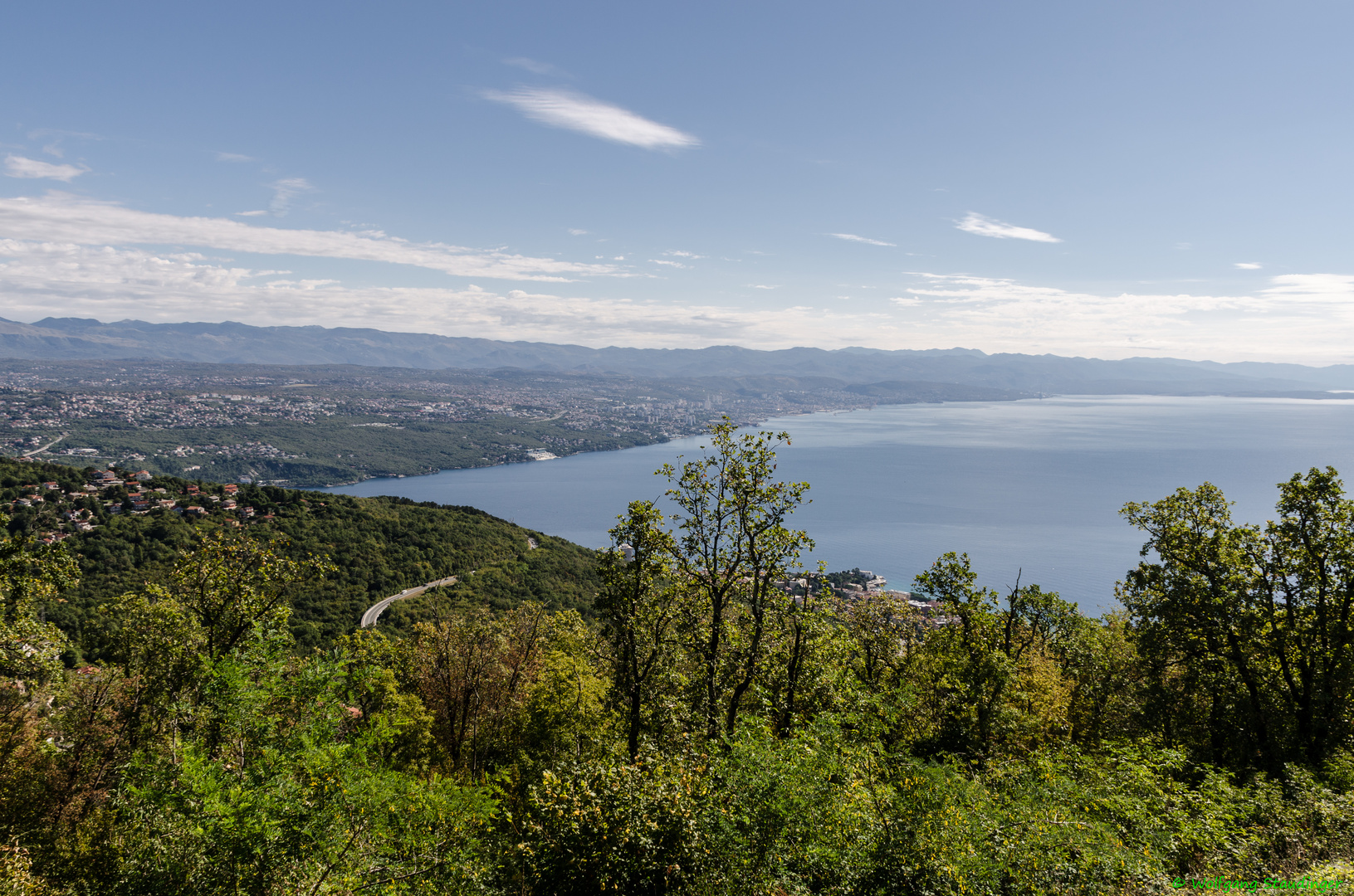 Blick auf Rijeka und Kvarner Bucht