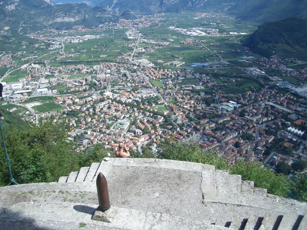 Blick auf Riva von der Kapelle Santa Barbara