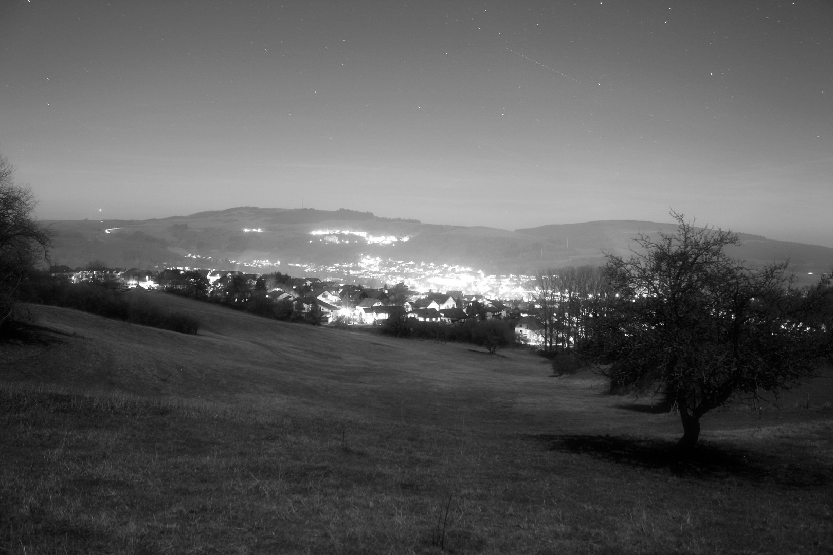 Blick auf Rockenhausen bei Nacht