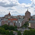 Blick auf Rostock vom Riesenrad im Stadthafen