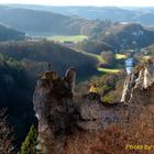 Blick auf Ruine Gebrochen Gutenstein und das Donautal (View of castle ruin Gebrochen Gutenstein)