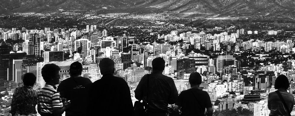 blick auf santiago de chile ..