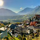 Blick auf Schenna, Südtirol 