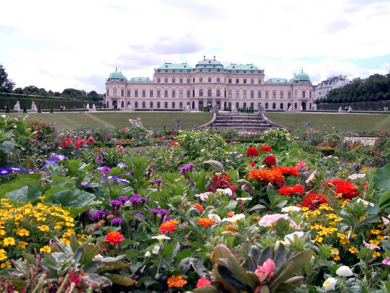 Blick auf Schloß Belvedere in Wien