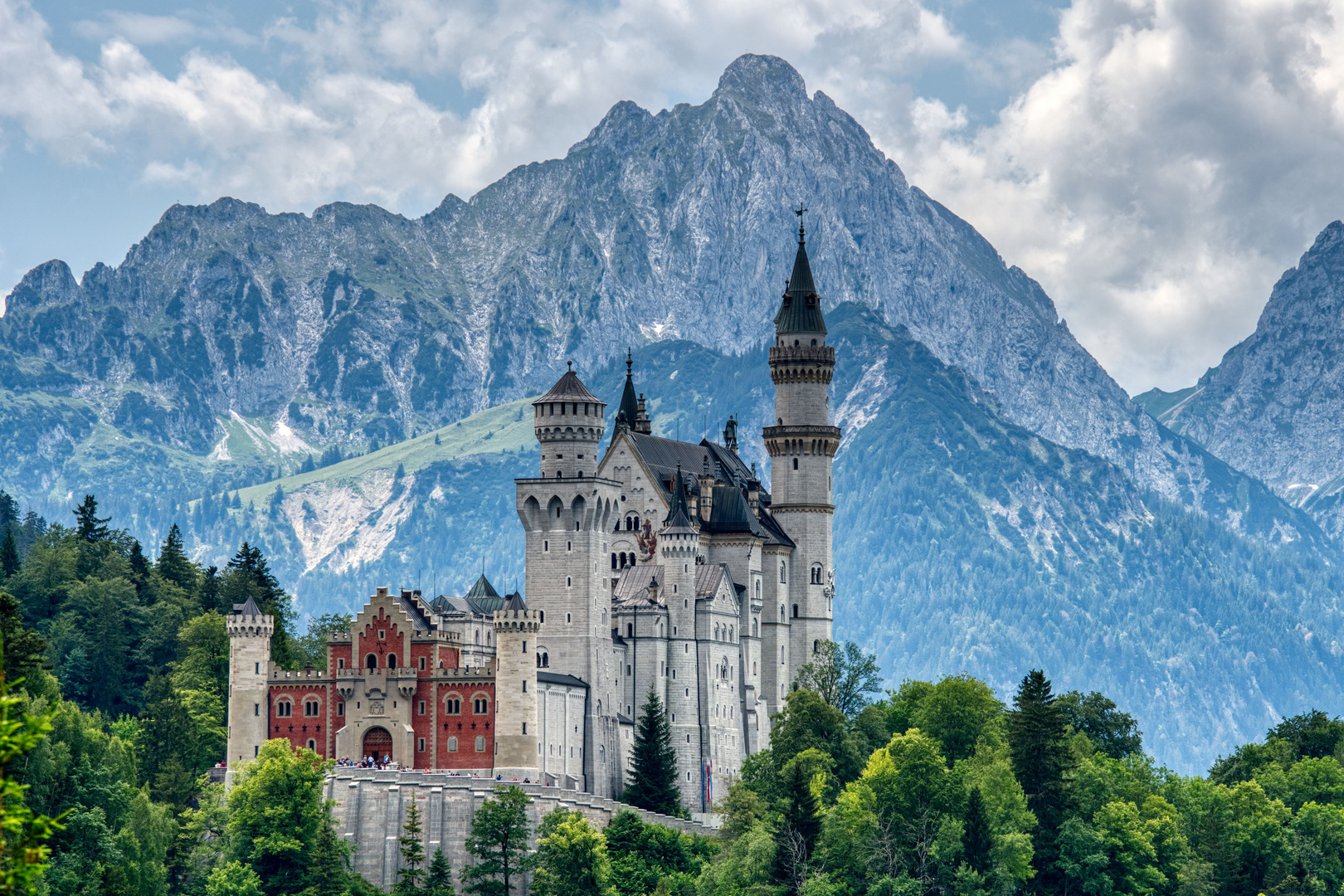 Blick auf Schloß Neuschwanstein, Füssen