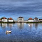 Blick auf Schloss Nymphenburg ...