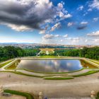 Blick auf Schloss Schönbrunn in Wien