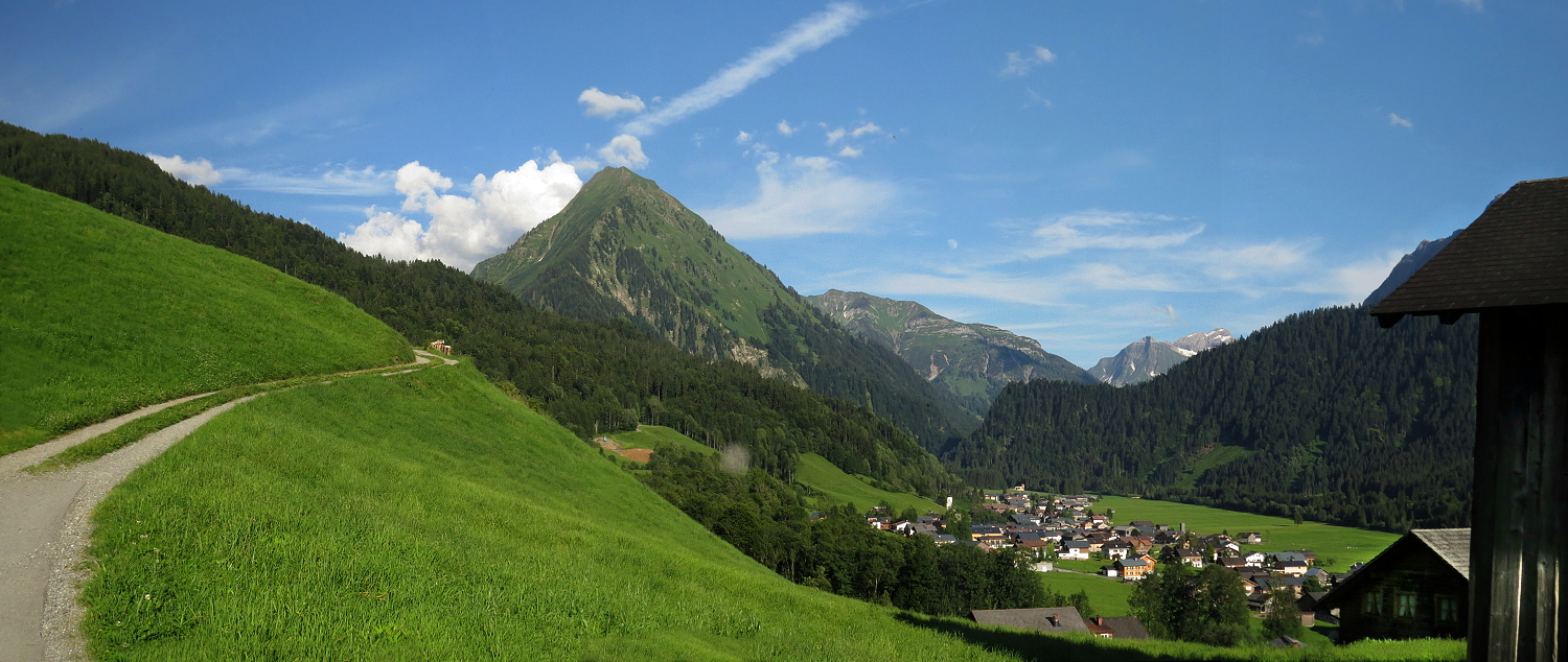 Blick auf Schoppernau...