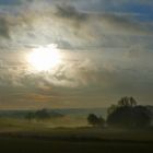 Blick auf Schrecksbach (Schwalm-Eder-Kreis) am Morgen