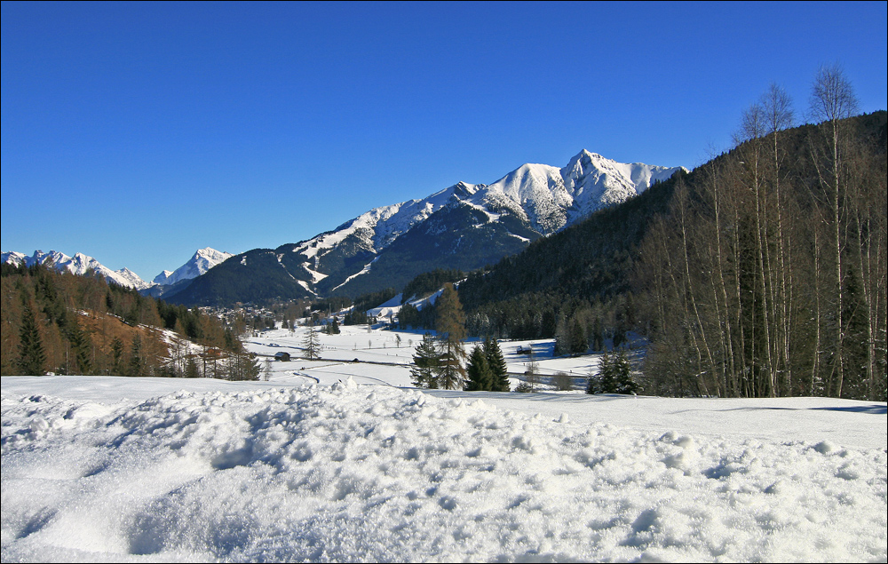 Blick auf Seefeld und die Reitherspitz