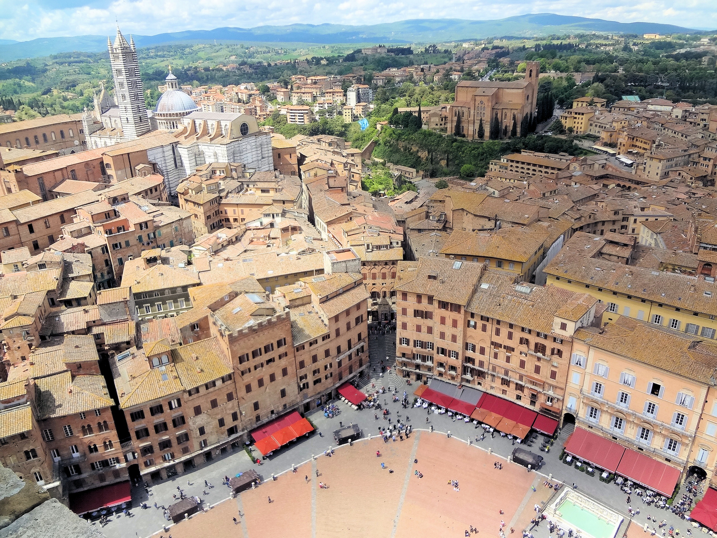 Blick auf Siena in der Toskana