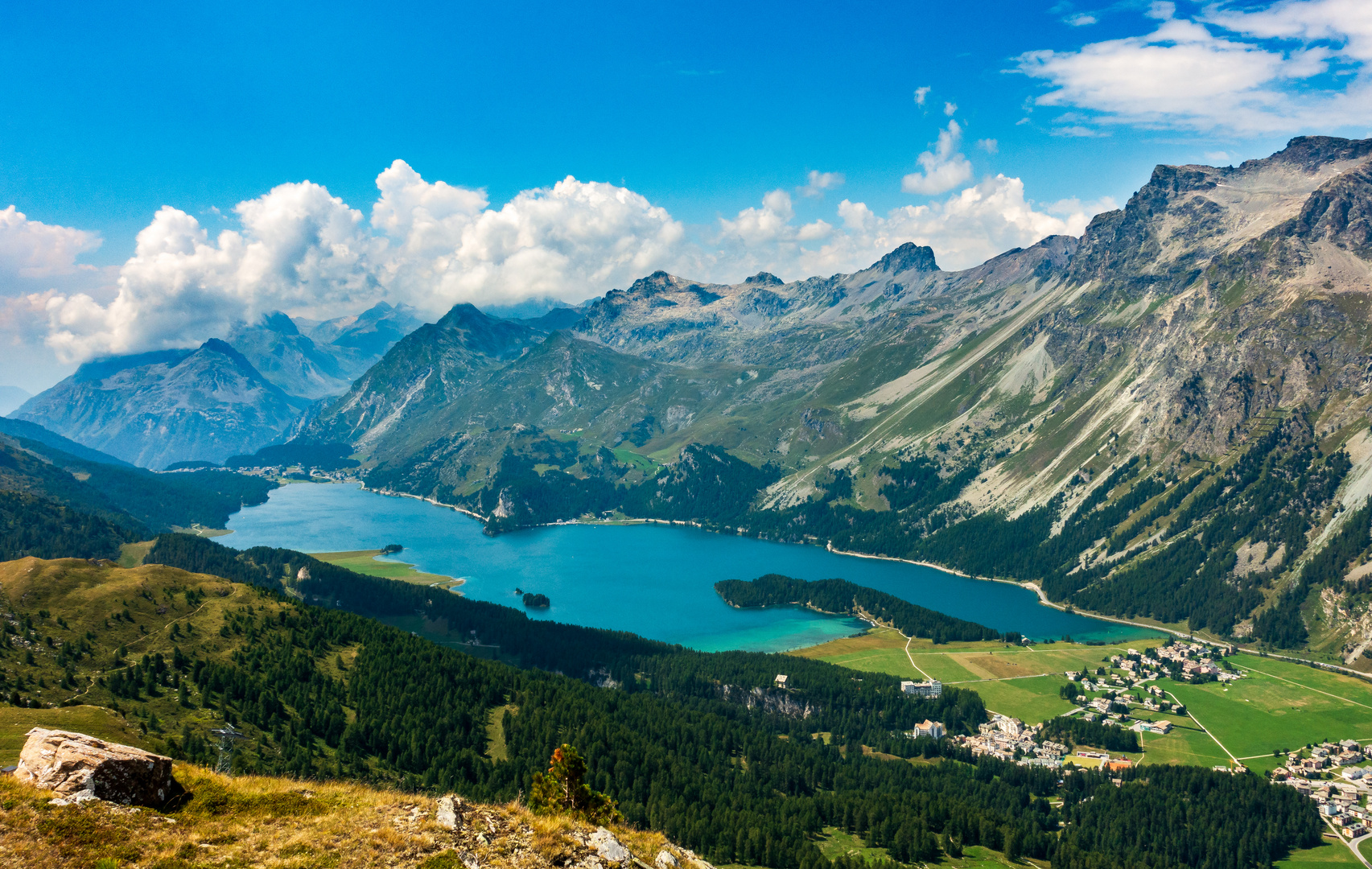 Blick auf Silsersee