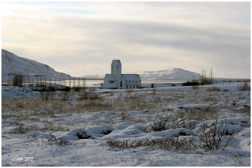 Blick auf Skálholt