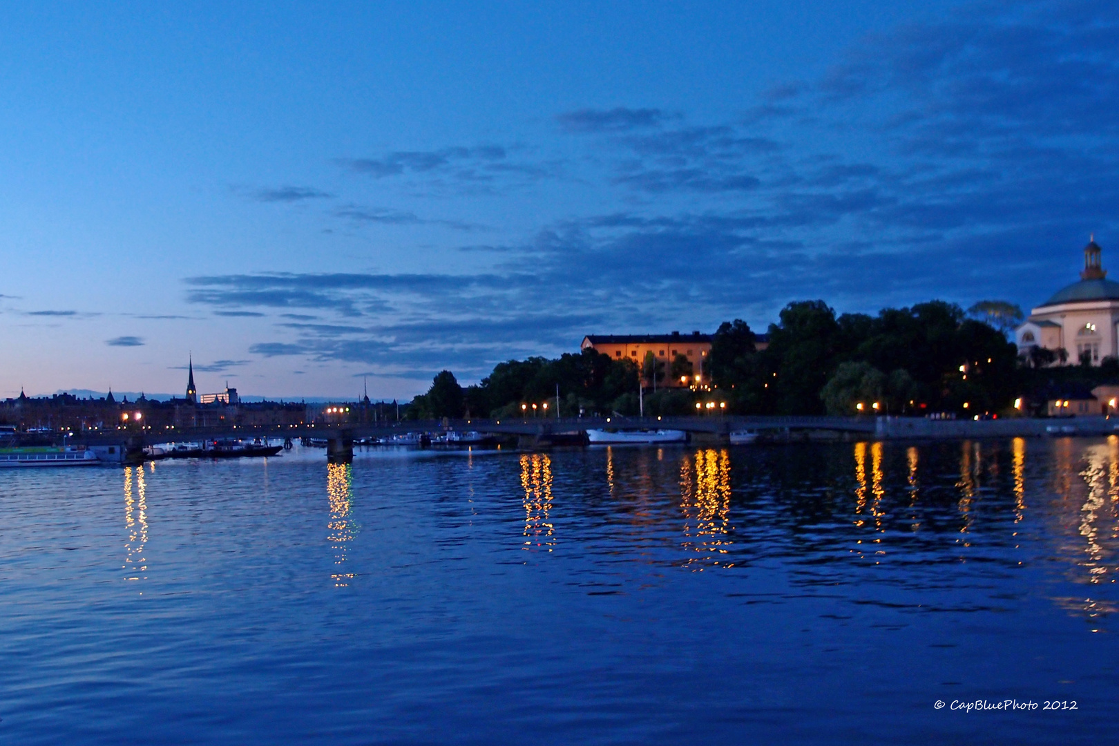 Blick auf Skeppsholmen und Östermalm