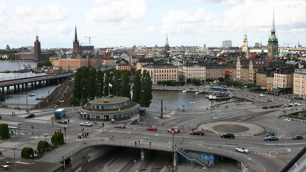 Blick auf Slussen und Gamla Stan