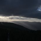 Blick auf Sonne, Wolken und die Hornisgrinde