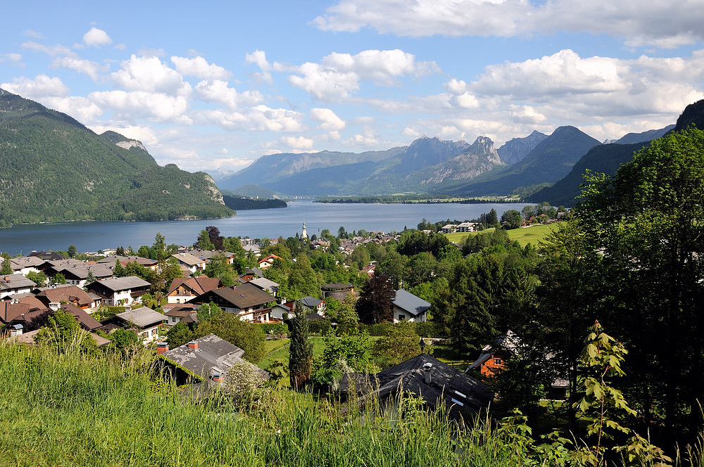 Blick auf St. Gilgen u. St. Wolfgangsee