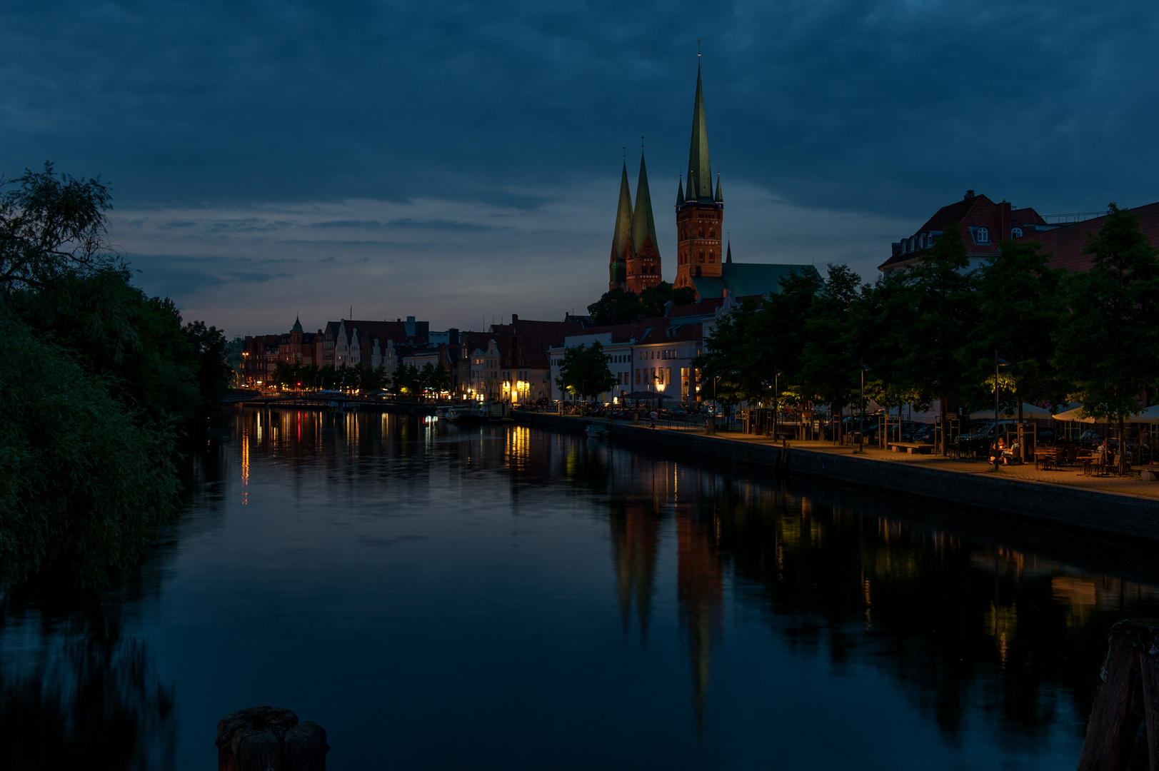 Blick auf St. Marien und St. Petri - Lübeck