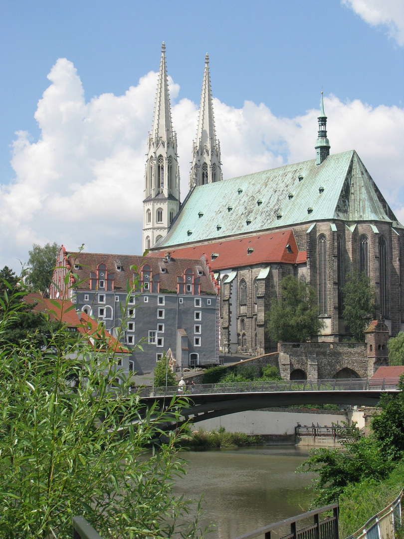 Blick auf St. Peter und Paul in Görlitz von polnischer Seite