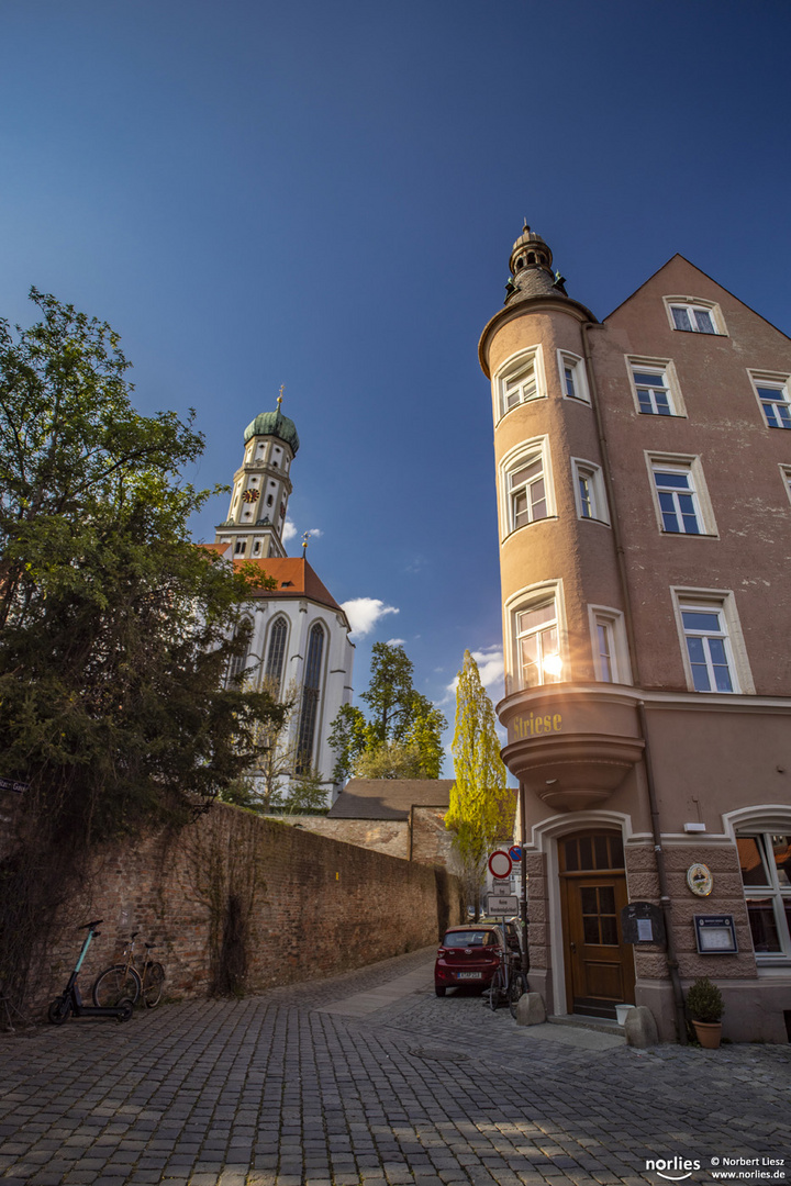 Blick auf St. Ulrich und Afra