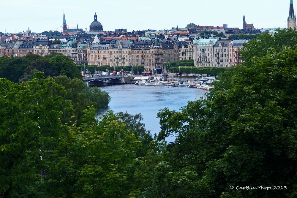 Blick auf Stockholm vom Skansen Park