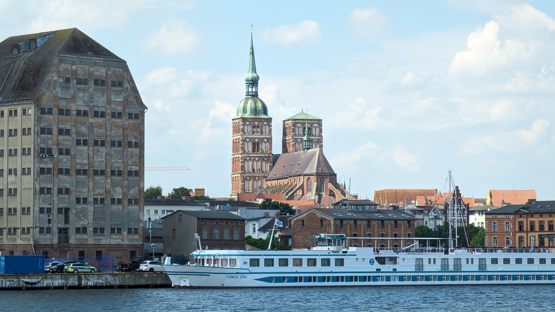 Blick auf Stralsund von der MS"Binz" aus