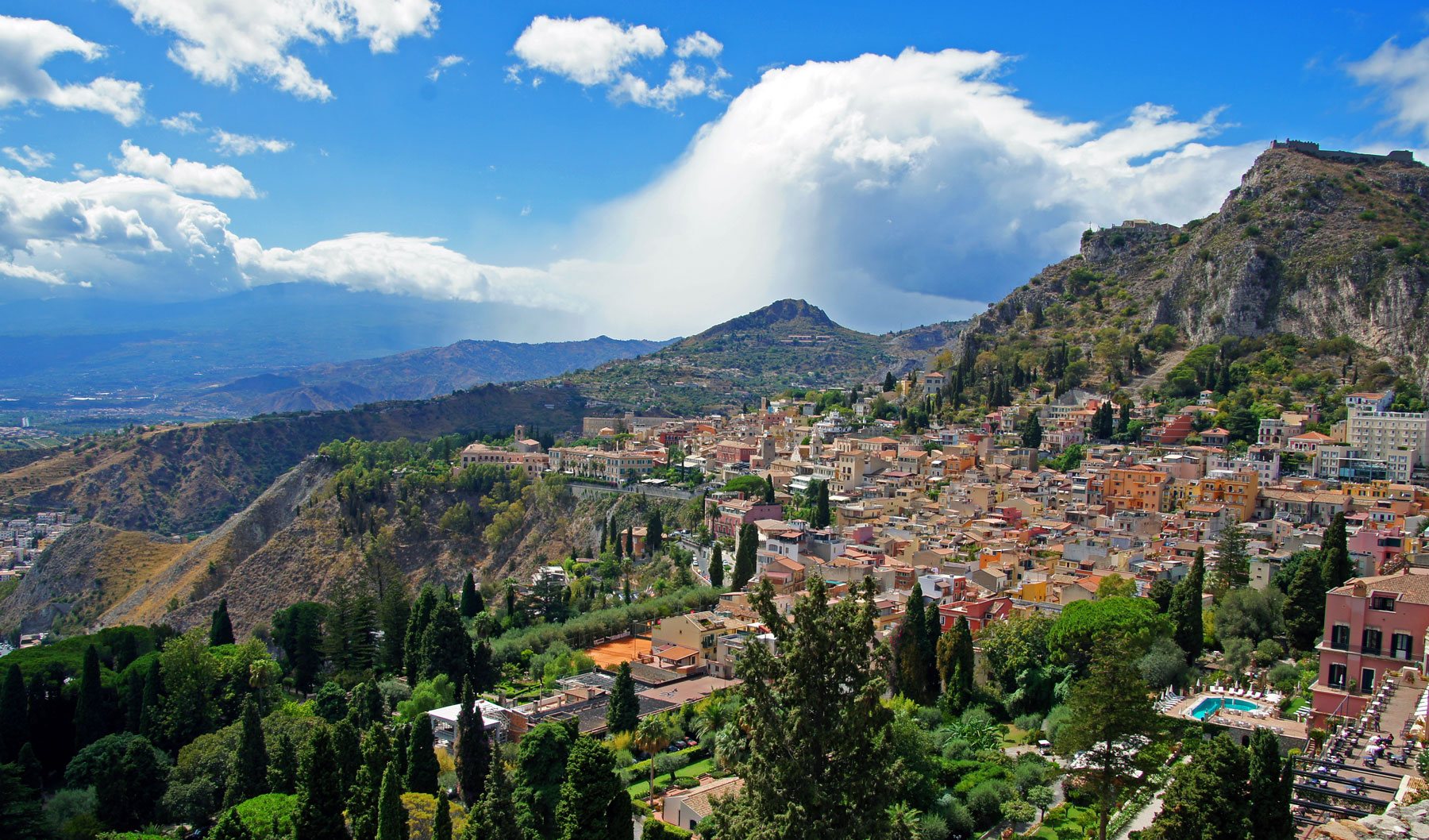 Blick auf Taormina