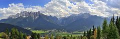 Blick auf Toblach im Hochpustertal