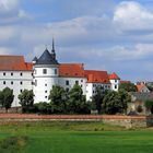 Blick auf Torgau/Elbe,- vom Schloss Hartenfels bis ...