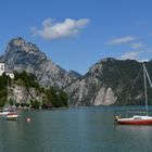 Blick auf Traunkirchen und auf den Traunstein...