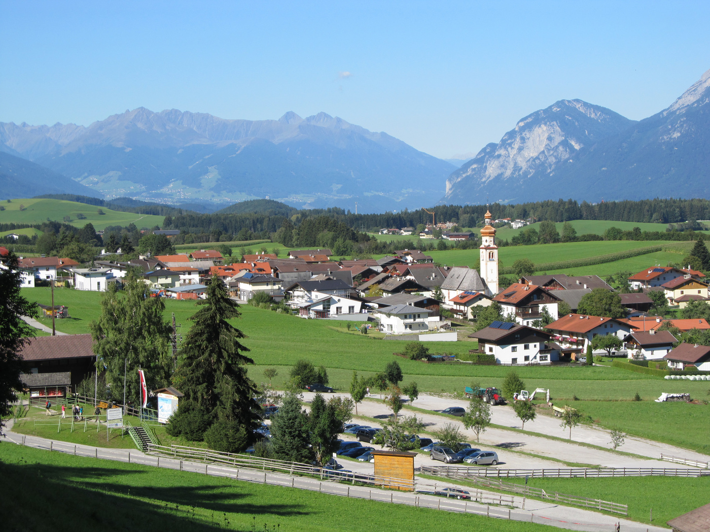 Blick auf Tulfes bei Hall in Tirol