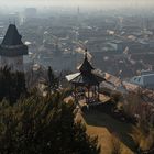 Blick auf Uhrturm und Chinesischen Pavillion, Graz