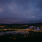 Blick auf Vlotho, mit der über die Ufer tretenden Weser