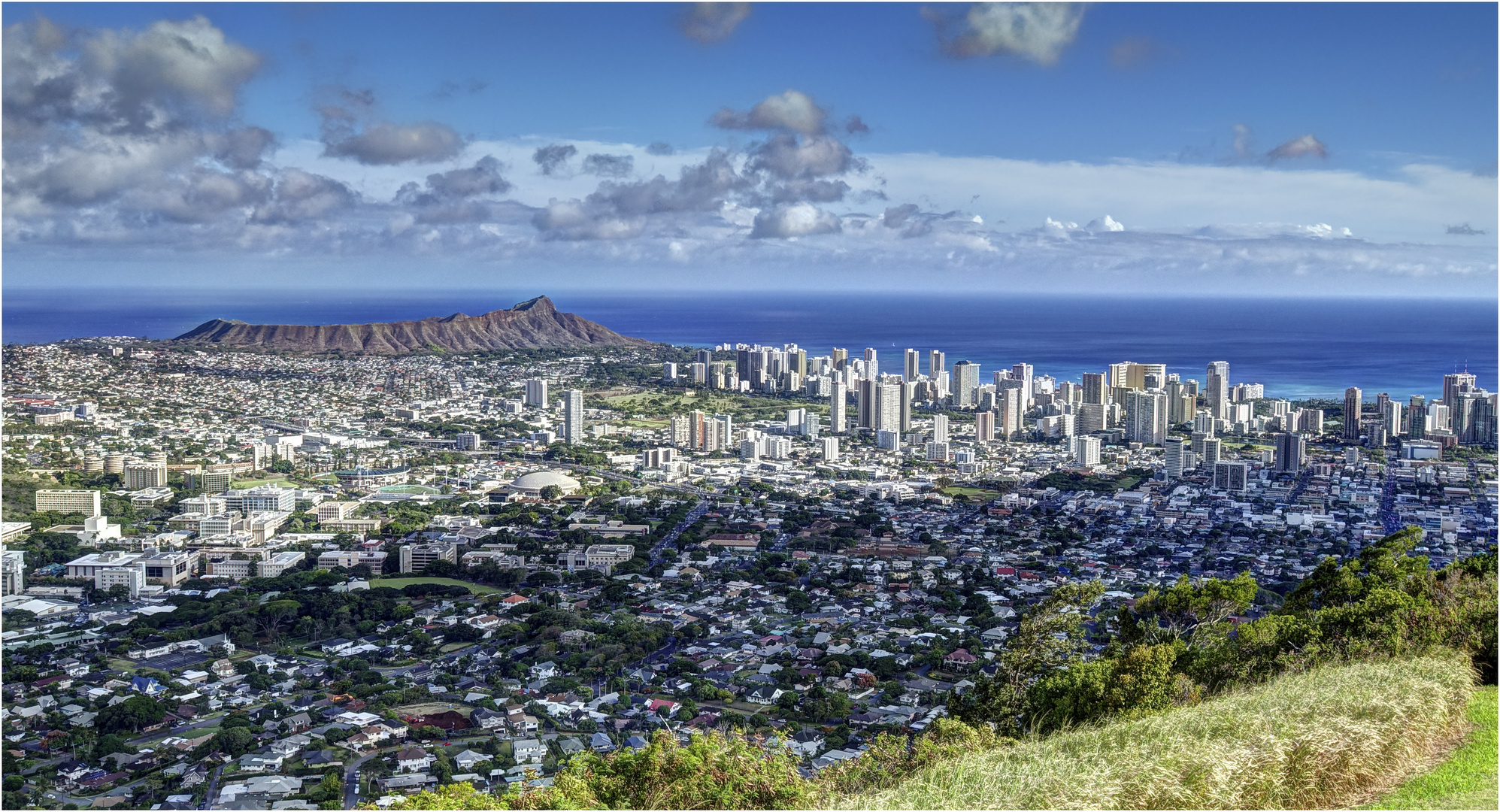 Blick auf Waikiki Beach