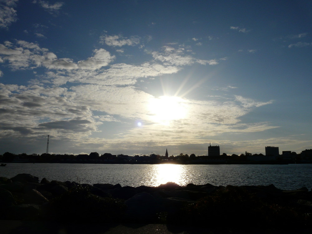 Blick auf Warnemünde