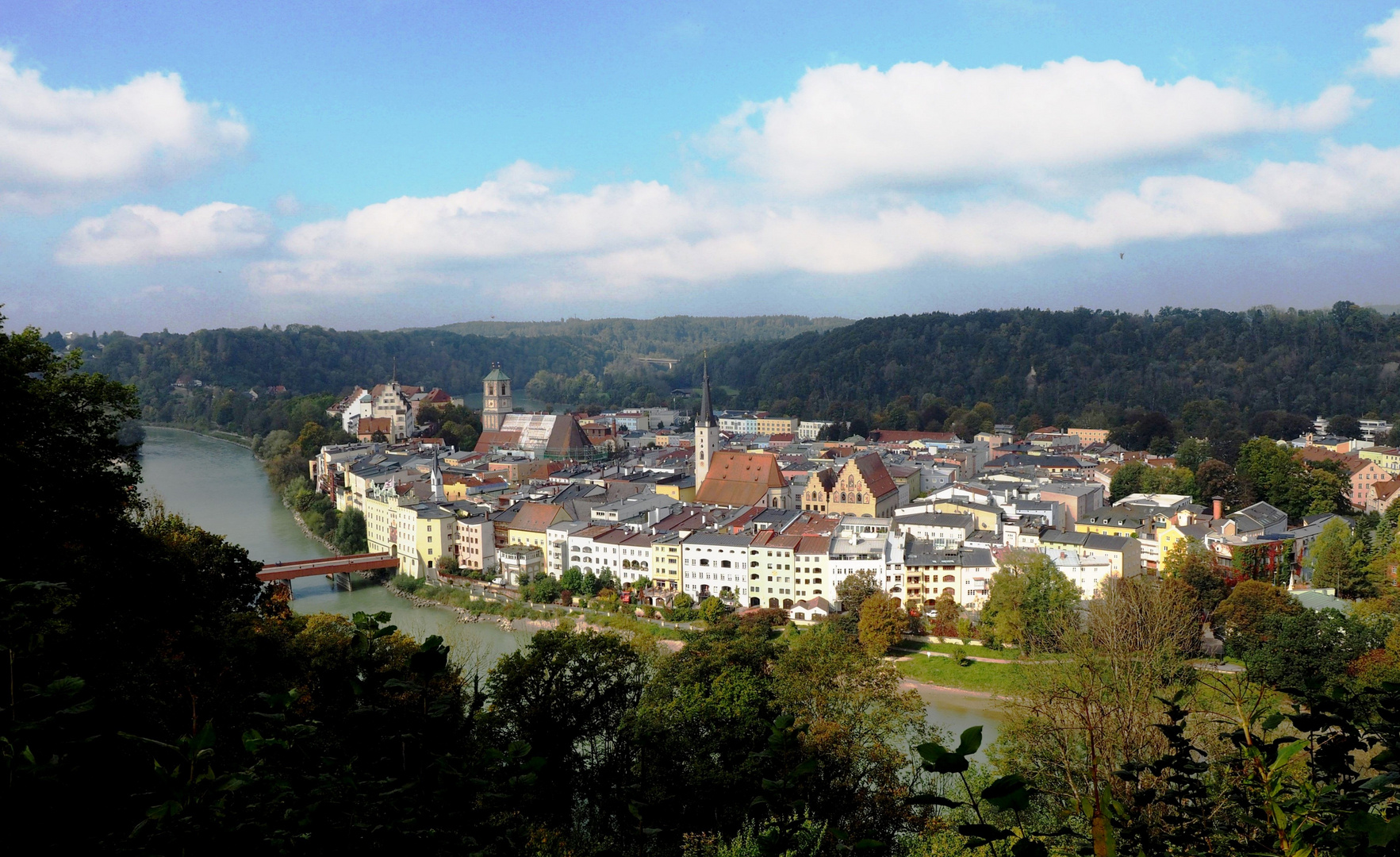 Blick auf Wasserburg am Inn