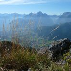 Blick auf Watzmann und Hochkalter vom Gipfel des "Rauhen Kopfes"