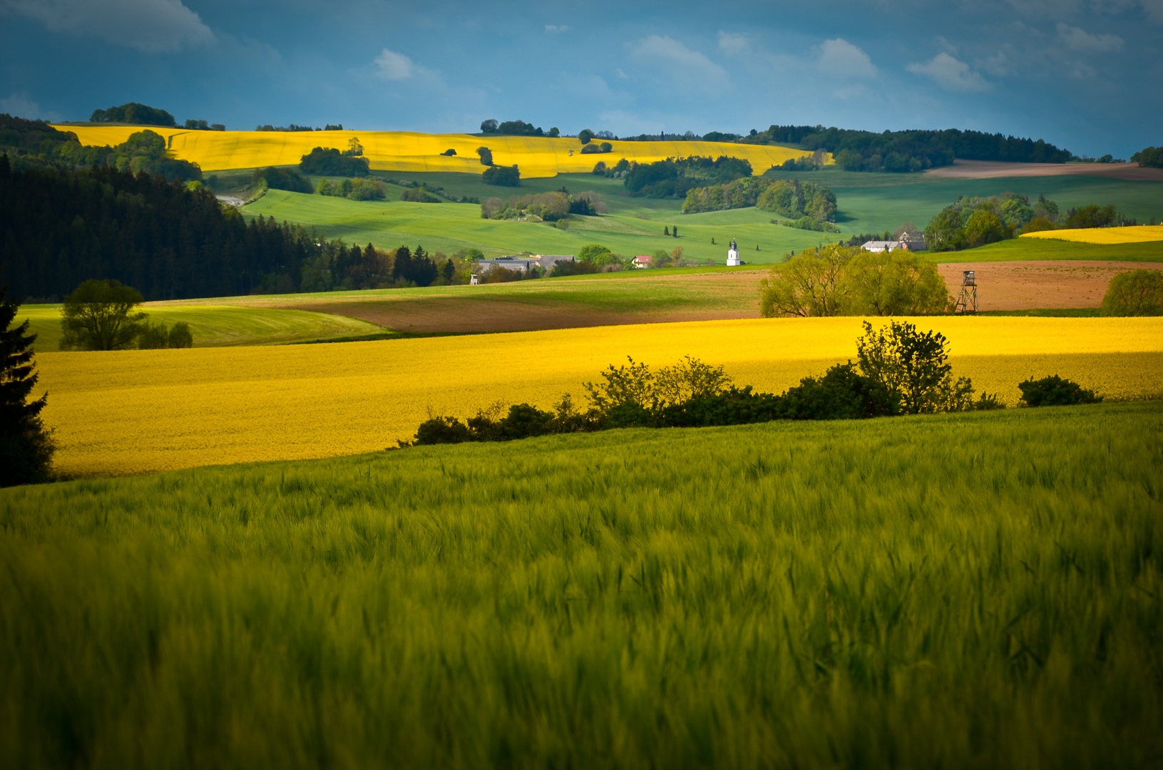 Blick auf Weckersdorf/ Ostthüringen Foto & Bild landschaft, Äcker