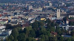 Blick auf Wels Stadrkern