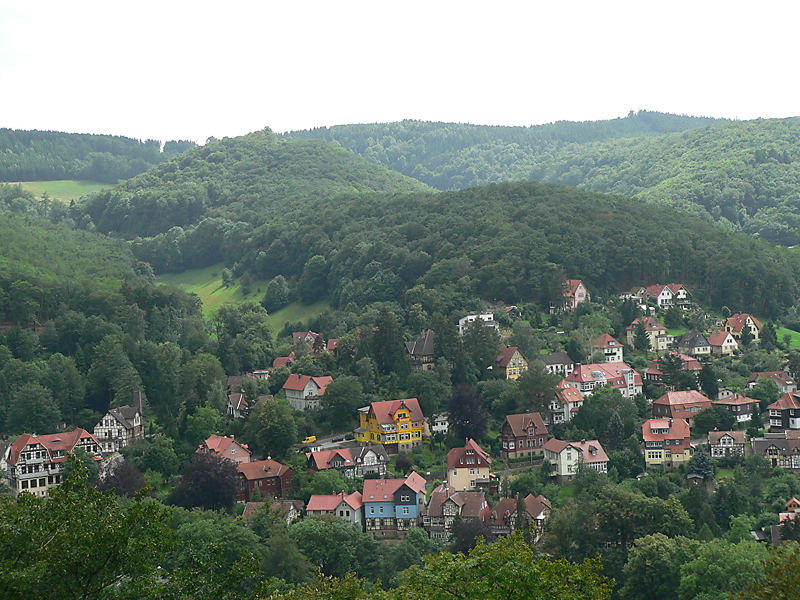 Blick auf Wernigerode vom Burgplatz