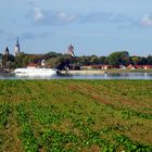 Blick auf Wieck und Greifswald