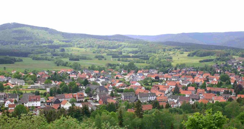 Blick auf Wolfshagen im Harz