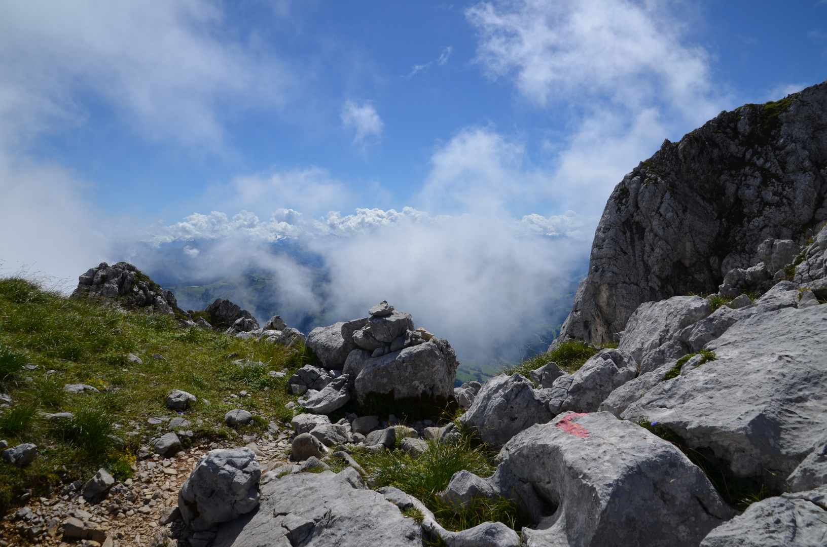 Blick auf  Wolken